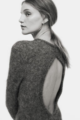 Vestido en mezcla de mohair con espalda cut-out - H&m фото 7