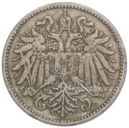 Монета 10 геллеров 1893 года Австрия