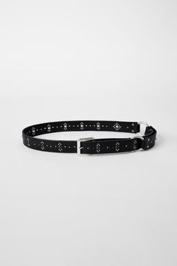 LEATHER BELT WITH EYELETS AND STUDS KATE MOSS X ZARA  фото 2