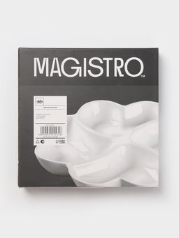 Менажница Magistro Сердца Бланш, d=30 см, 4 ячейки, фарфор, белая