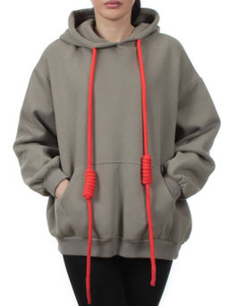 2226 GRAY GREEN Толстовка женская (85% хлопок, 10% полиэстер, 5% спандекс)