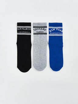 Desenli Erkek ?ocuk Soket ?orap 3l?