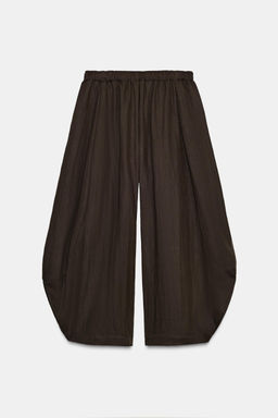 ZW COLLECTION TEXTURED VOLUME TROUSERS - Zara фото 7
