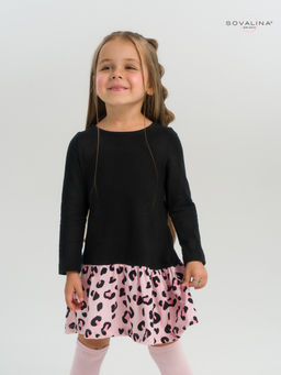 Платье Алиса дл/р черный-нежный леопард - Sovalina фото 25