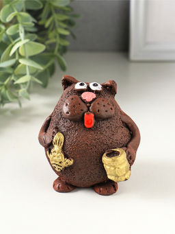 Фигурка «Кот с кружкой», 7×5.5×6.5 см, МИКС