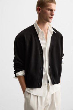 TEXTURED COTTON CARDIGAN - Zara фото 6