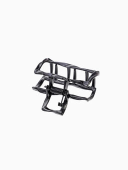 Цена за 6 шт. Крабик для волос «Сабина», прямой, 4 см, чёрный