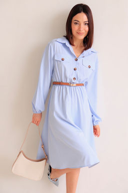 Martichelli Платье небесно-голубое  фото 7