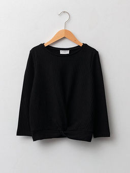 Bisiklet Yaka Basic Uzun Kollu K?z ?ocuk Ti??rt