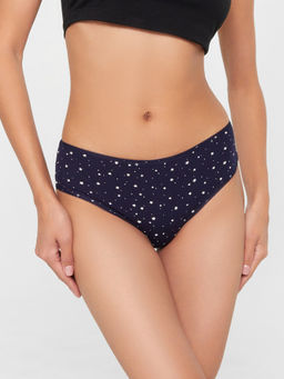 Цена за 2 штуки! Трусы шорты женские синие с принтом звезды звездочки на т.синем 412265H - Mark formelle фото 2