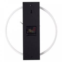 Часы настенные, интерьерные, бесшумные, d-30 см, металл с деревянным основанием