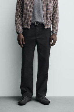REGULAR FIT CHINO TROUSERS - Zara фото 19