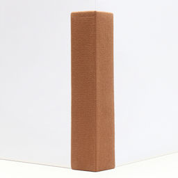 Когтеточка с пропиткой, 55×20 см, угловая, без меха, бежевая