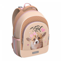 Цена за 1 шт. Ученический рюкзак с грудной перемычкой ErichKrause ErgoLine® 15L Corgi Puppy