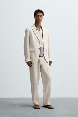 100% LINEN SUIT TROUSERS