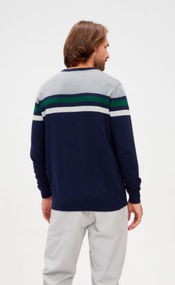 Джемпер P221-15-1711 navy-grey - Primm фото 8