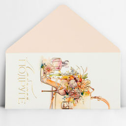 Цена за 10 шт. Конверт для денег Любимой подруге, тиснение, 16.5?8 см