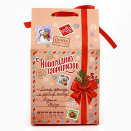 Цена за 5 шт. Упаковка для кондитерских изделий «Новогодних сюрпризов», 8×10×16 см
