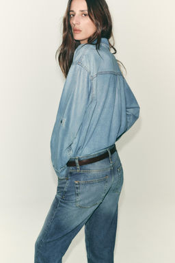 OVERSIZED DENIM SHIRT - Zara фото 6