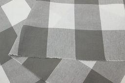 Вареный (стираный) хлопок Клетка (6.4*7.5см) цв.графитово-зеленый/молочный, ш.2.5м, хлопок-100% - Купава фото 3