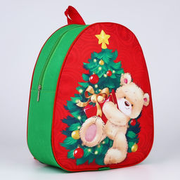 Рюкзак детский Медвежонок с ёлкой, 30*25 см - NAZAMOK KIDS фото 3