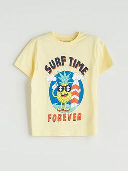 Ananas Bask?l? Erkek ?ocuk ?ortlu Pijama Tak?m