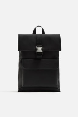 RUBBERISED BACKPACK WITH FLAP - Zara фото 29