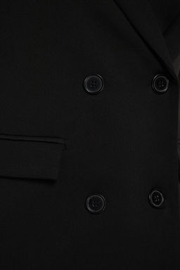 Antrasit Regular Astarl? Dugme Detayl? Dokuma Blazer Ceket TWOAW21CE0264