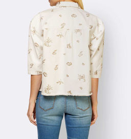 Джинсовый жакет, экрю-бежевый - Linea tesini фото 4