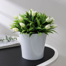 Кашпо для цветов со вставкой Santino «Арте», 1.2 л, пластик, бело-чёрное