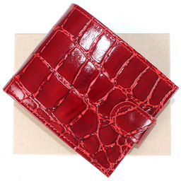 Портмоне женское Croco-ПР-901 натуральная кожа 2 отд, 4 карм, красный скат (74) 207294  фото 4