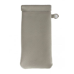 Футляр для очков Croco фо-725 (на пружинке) натуральная кожа серый флотер (265) 264195  фото 2