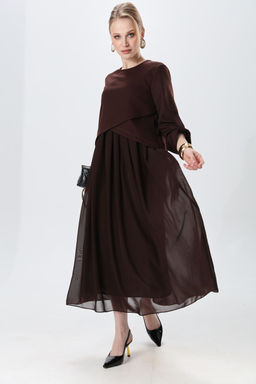 Платье NIKVA н740-24 шоколад  фото 5