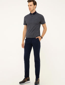 Lacivert Slim Fit Kanvas Pantolon - Cacharel фото 2