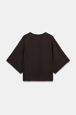 TOP R?STICO MANGA CORTA / Marr?n oscuro - Zara фото 7