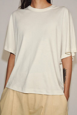 CAMISETA INTERLOCK MANGA CORTA / Blanco roto