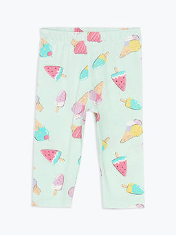 Beli Lastikli Bask?l? K?z ?ocuk Tayt