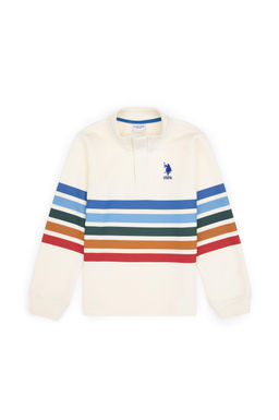 Erkek _ocuk Krem Dik Yaka Sweatshirt - U.s. polo assn фото 2