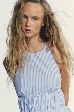STRIPED POPLIN HALTER TOP - Zara фото 10