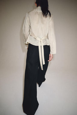 CAMISA RAYAS ALAMARES ZW COLLECTION / Crudo / Negro