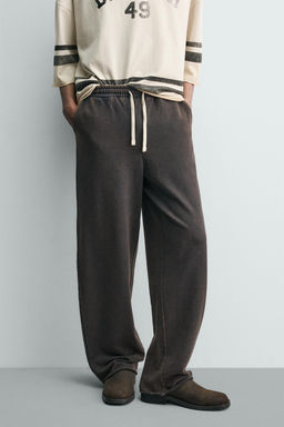 PANTAL?N JOGGER STRAIGHT FIT LAVADO / Gris antracita - Zara фото 2