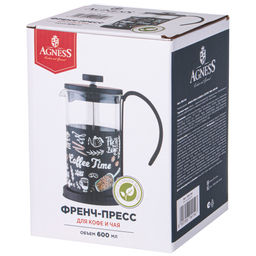 ФРЕНЧ-ПРЕСС AGNESS COFFEE TIME 600 МЛ  фото 2