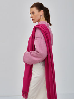 В составе шерсть и кашемир! теплый двусторонний палантин - Tantino фото 7