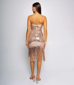 Платье #КТ9025 (2), золотистый - Dommod фото 4