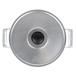 Кастрюля алюминиевая 4,5л, д20см, h15,2см, s1,5мм, матовая, глубокая, сферическая форма, 2 металлические ручки, металлическая крышка (Россия) - Домашняя мода фото 2