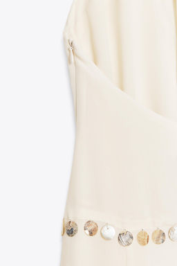 BEADED HALTER MIDI DRESS - Zara фото 8