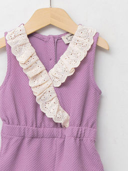 V Yaka Basic K?z Bebek Salopet - Waikiki фото 3