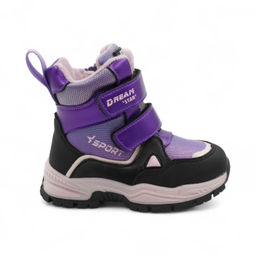 Ботинки мембранные на меху В6675-19 фиолетовые - BONCY фото 2