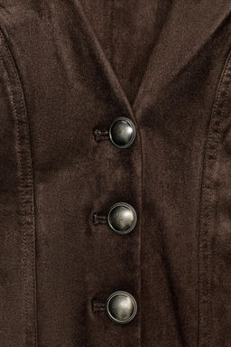 CHALECO EFECTO ANTE BOTONES / Marr?n chocolate - Zara фото 3