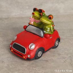 Фигурка Лягушка в автомобиле 10 см / YX89051 /уп 16/